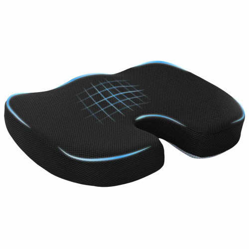 vidaXL Sittkudde Enfärgad Svart 47 x 36,5 x 8 cm Minneskum