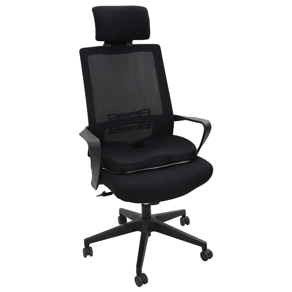 Produktbild för Sittkudde Enfärgad Svart 47 x 36,5 x 8 cm Minneskum
