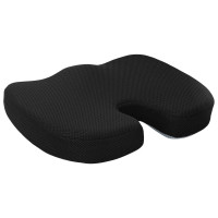 Produktbild för Sittkudde Enfärgad Svart 47 x 36,5 x 8 cm Minneskum