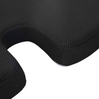 Produktbild för Sittkudde Enfärgad Svart 47 x 36,5 x 8 cm Minneskum