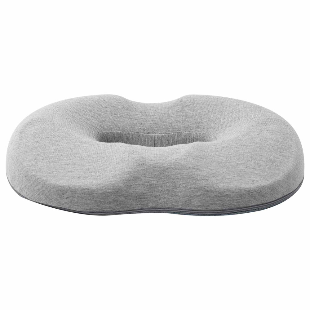 Produktbild för Sittkudde Enfärgad Ljusgrå 42 x 36,5 x 8 cm Minneskum