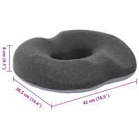 Produktbild för Sittkudde Enfärgad Mörkgrå 42 x 36,5 x 8 cm Minneskum