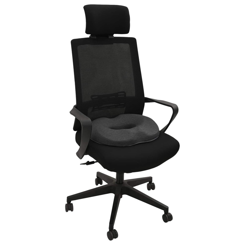 Produktbild för Sittkudde Enfärgad Mörkgrå 42 x 36,5 x 8 cm Minneskum