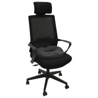 Produktbild för Sittkudde Enfärgad Mörkgrå 42 x 36,5 x 8 cm Minneskum