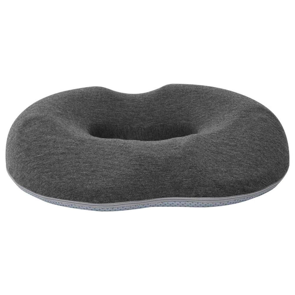 Produktbild för Sittkudde Enfärgad Mörkgrå 42 x 36,5 x 8 cm Minneskum