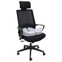 Produktbild för Sittkudde Enfärgad Ljusgrå 50 x 43 x 10 cm Minneskum