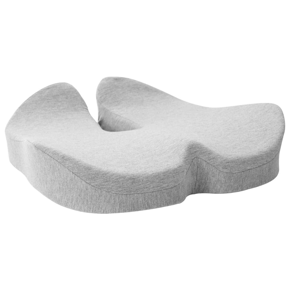 Produktbild för Sittkudde Enfärgad Ljusgrå 50 x 43 x 10 cm Minneskum