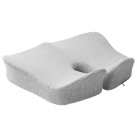Produktbild för Sittkudde Enfärgad Ljusgrå 50 x 43 x 10 cm Minneskum