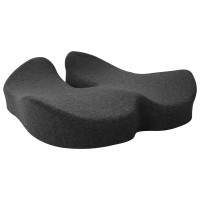 Produktbild för Sittkudde Enfärgad Mörkgrå 50 x 43 x 10 cm Minneskum