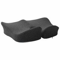 Produktbild för Sittkudde Enfärgad Mörkgrå 50 x 43 x 10 cm Minneskum