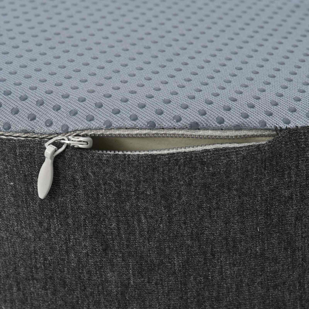 Produktbild för Sittkudde Enfärgad Mörkgrå 50 x 43 x 10 cm Minneskum