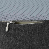 Produktbild för Sittkudde Enfärgad Mörkgrå 50 x 43 x 10 cm Minneskum