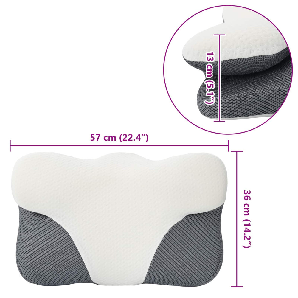 Produktbild för Nackkudde Vit Minneskum 57 x 36 x 13 cm