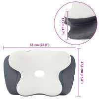 Produktbild för Nackkudde Vit Minneskum 58 x 37,5 x 12 cm