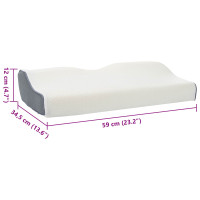 Produktbild för Nackkudde Vit Minneskum 59 x 34,5 x 12 cm