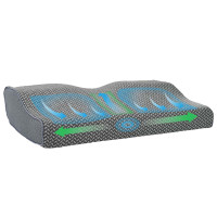Produktbild för Kudde med kudde Grå 60 x 34 x 11 cm Polyester