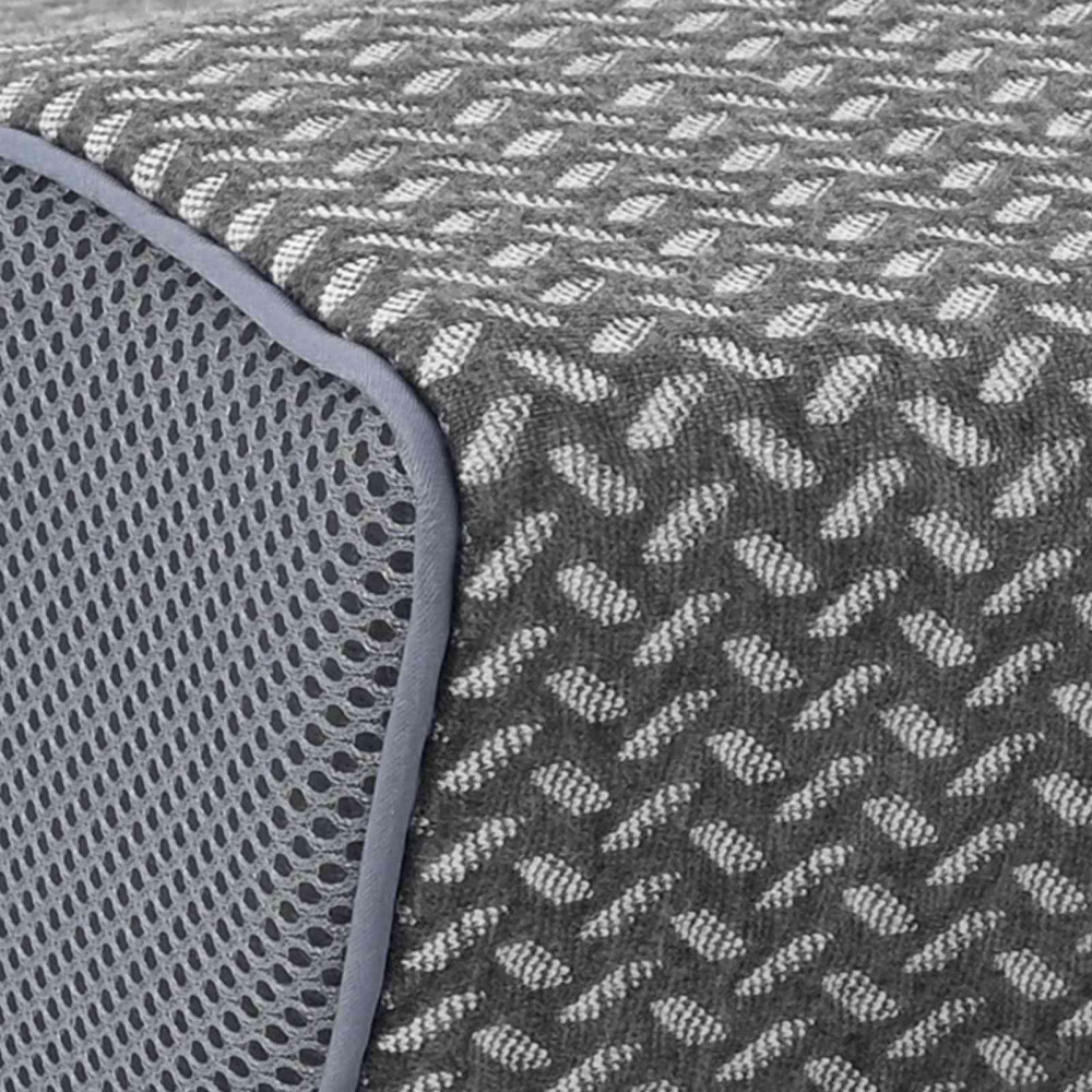 Produktbild för Kudde med kudde Grå 60 x 34 x 11 cm Polyester