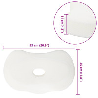 Produktbild för Nackkudde Enfärgad Vit 53 x 35 x 11 cm Minneskum