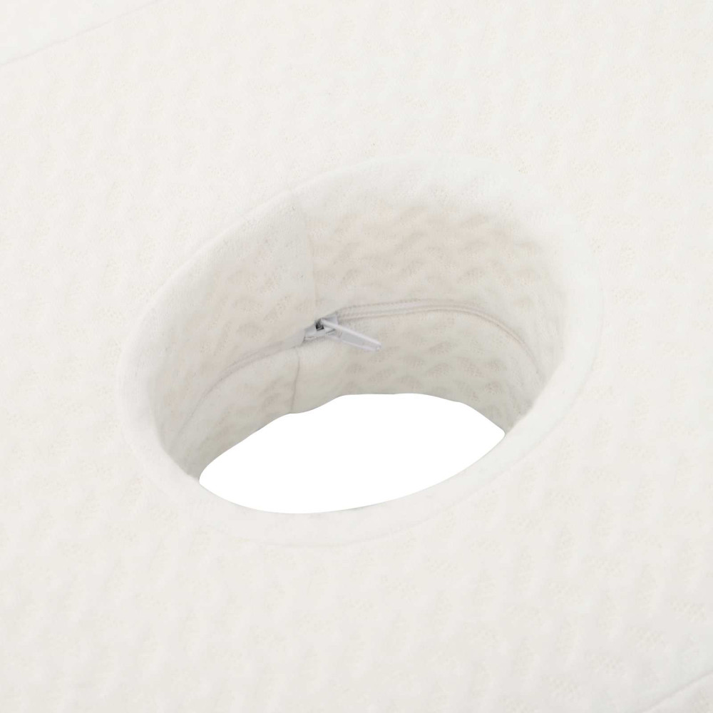 Produktbild för Nackkudde Enfärgad Vit 53 x 35 x 11 cm Minneskum