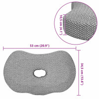 Produktbild för Nackkudde Enfärgad Grå 53 x 34,5 x 10,5 cm Minneskum
