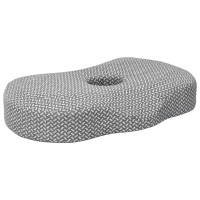 Produktbild för Nackkudde Enfärgad Grå 53 x 34,5 x 10,5 cm Minneskum