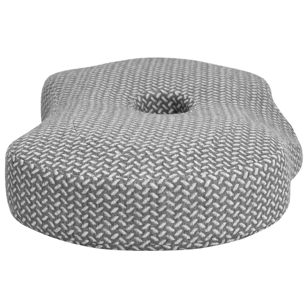 Produktbild för Nackkudde Enfärgad Grå 53 x 34,5 x 10,5 cm Minneskum
