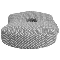 Produktbild för Nackkudde Enfärgad Grå 53 x 34,5 x 10,5 cm Minneskum