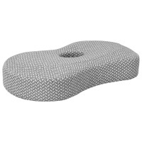Produktbild för Nackkudde Enfärgad Grå 53 x 34,5 x 10,5 cm Minneskum
