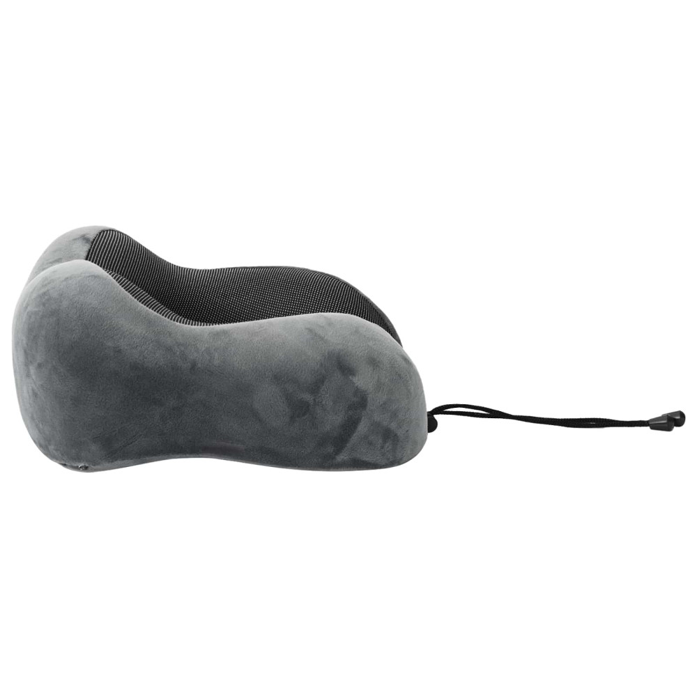 Produktbild för Resekudde för nacken Enfärgad Grå 27 x 26 x 14 cm Minneskum