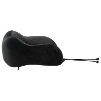 Produktbild för Resekudde för nacken Enfärgad Svart 27 x 26 x 14 cm Minneskum