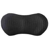 Produktbild för Ryggkudde Svart Minneskum 46 x 24 x 11 cm