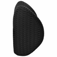 Produktbild för Ryggkudde Svart Minneskum 46 x 24 x 11 cm
