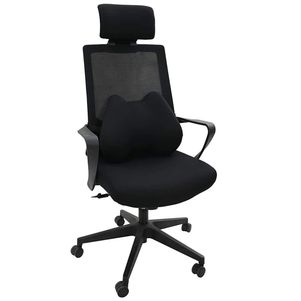 Produktbild för Ryggkudde Svart Minneskum 40 x 32 x 13 cm