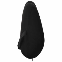 Produktbild för Ryggkudde Svart Minneskum 40 x 32 x 13 cm