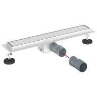 Produktbild för 2 i 1 Duschavlopp Silver 50 cm Rostfritt Stål 304