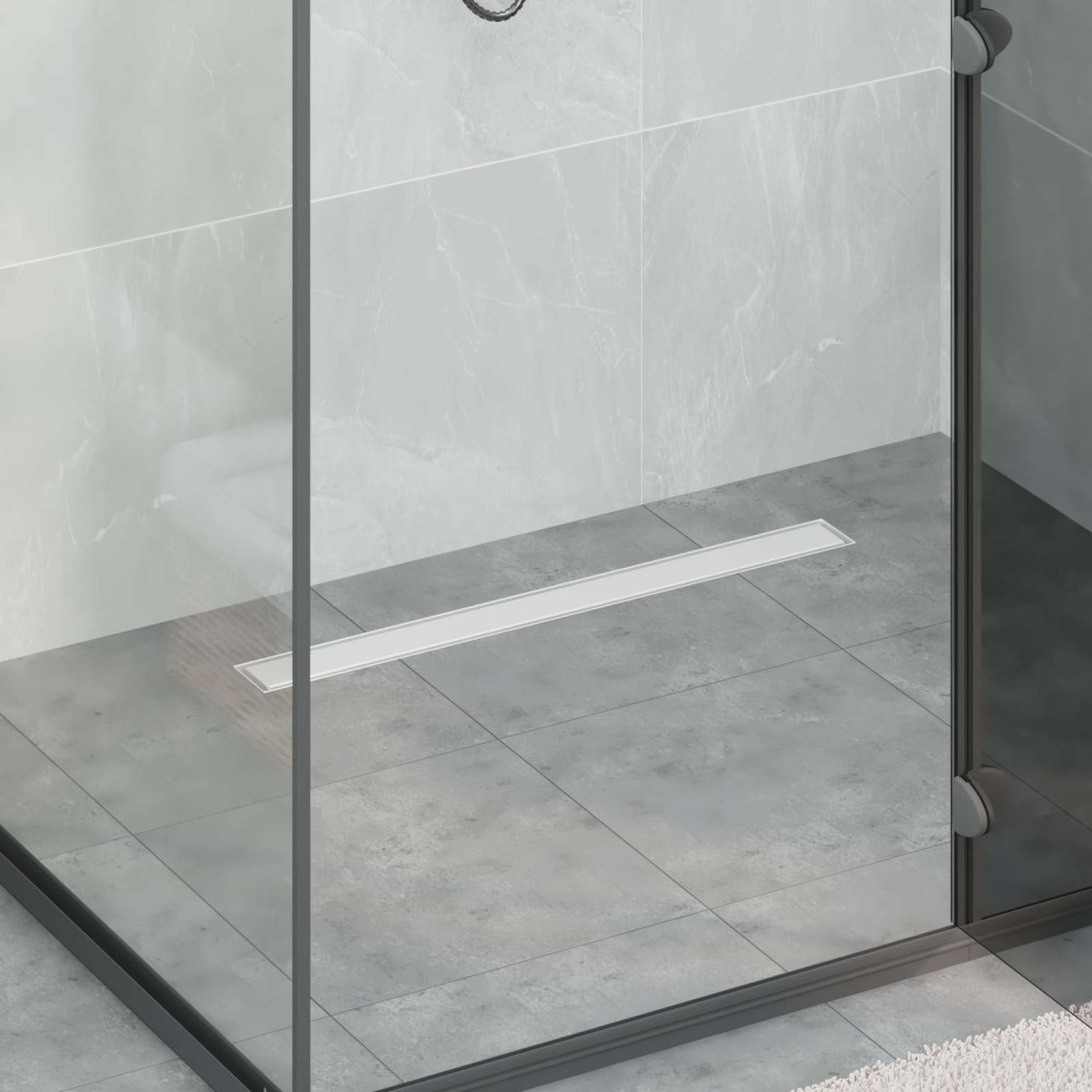 Produktbild för 2 i 1 Duschavlopp Silver 70 cm Rostfritt Stål 304