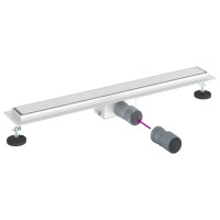 Produktbild för 2 i 1 Duschavlopp Silver 70 cm Rostfritt Stål 304