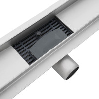 Produktbild för 2 i 1 Duschavlopp Silver 70 cm Rostfritt Stål 304