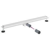 Produktbild för 2 i 1 Duschavlopp Silver 90 cm Rostfritt Stål 304