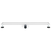 Produktbild för 2 i 1 Duschavlopp Silver 90 cm Rostfritt Stål 304