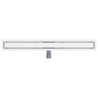 Produktbild för 2 i 1 Duschavlopp Silver 90 cm Rostfritt Stål 304