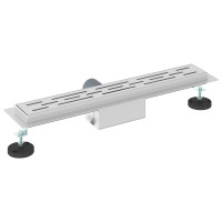 Produktbild för Duschavlopp med Linje Design Silver 50 cm Rostfritt Stål 304