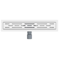 Produktbild för Duschavlopp med Linje Design Silver 50 cm Rostfritt Stål 304
