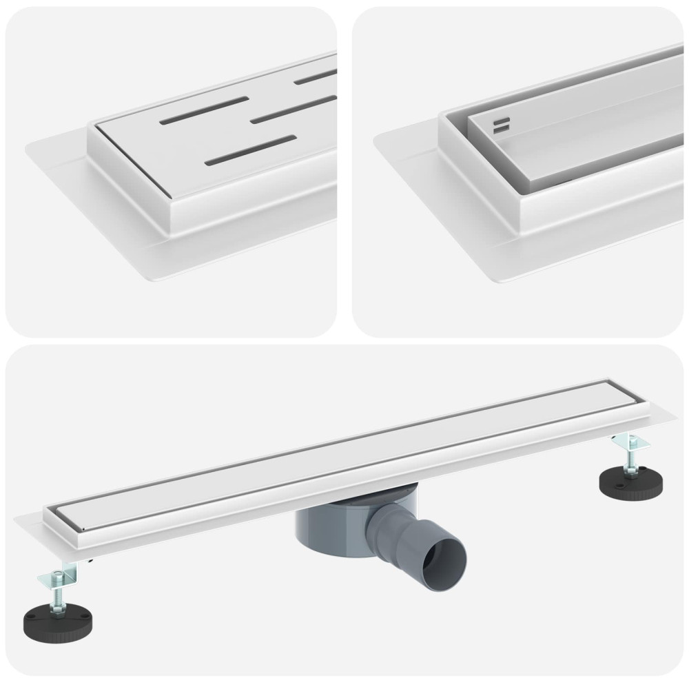 Produktbild för Duschavlopp 2-i-1 med 360° Siphon Silver 60 cm