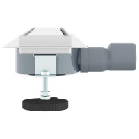 Produktbild för Duschavlopp 2-i-1 med 360° Siphon Silver 60 cm