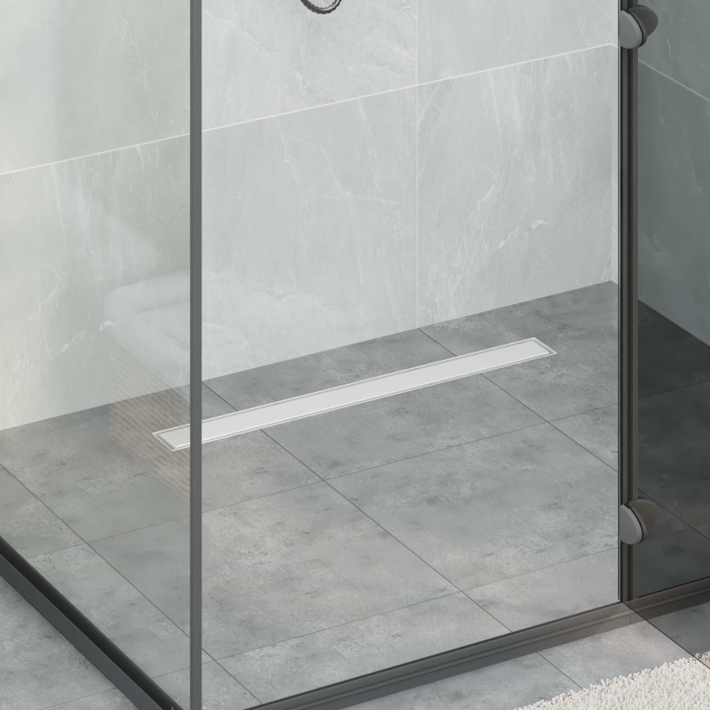 Produktbild för Duschavlopp 2-i-1 med 360° Siphon Silver 70 cm