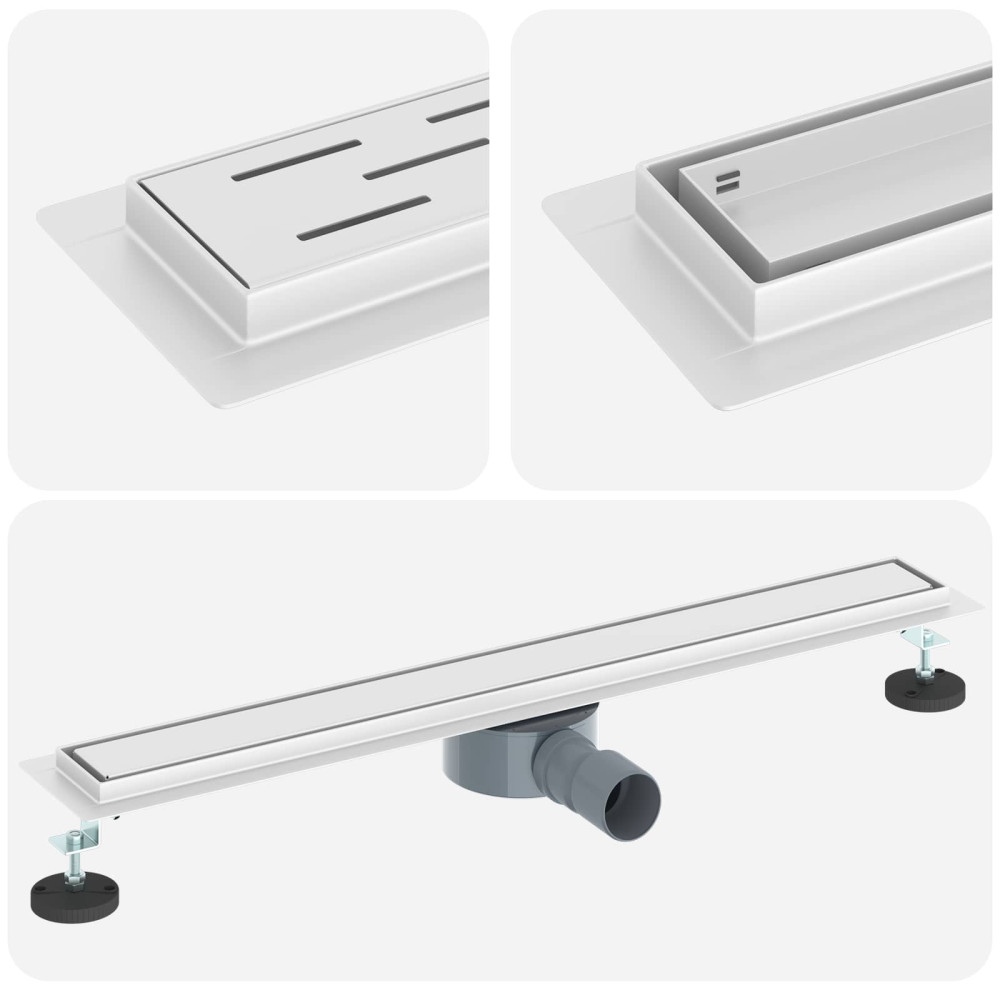 Produktbild för Duschavlopp 2-i-1 med 360° Siphon Silver 70 cm