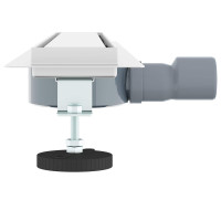 Produktbild för Duschavlopp 2-i-1 med 360° Siphon Silver 70 cm