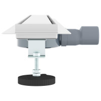 Produktbild för Duschavlopp 2-i-1 med 360° Siphon Silver 90 cm