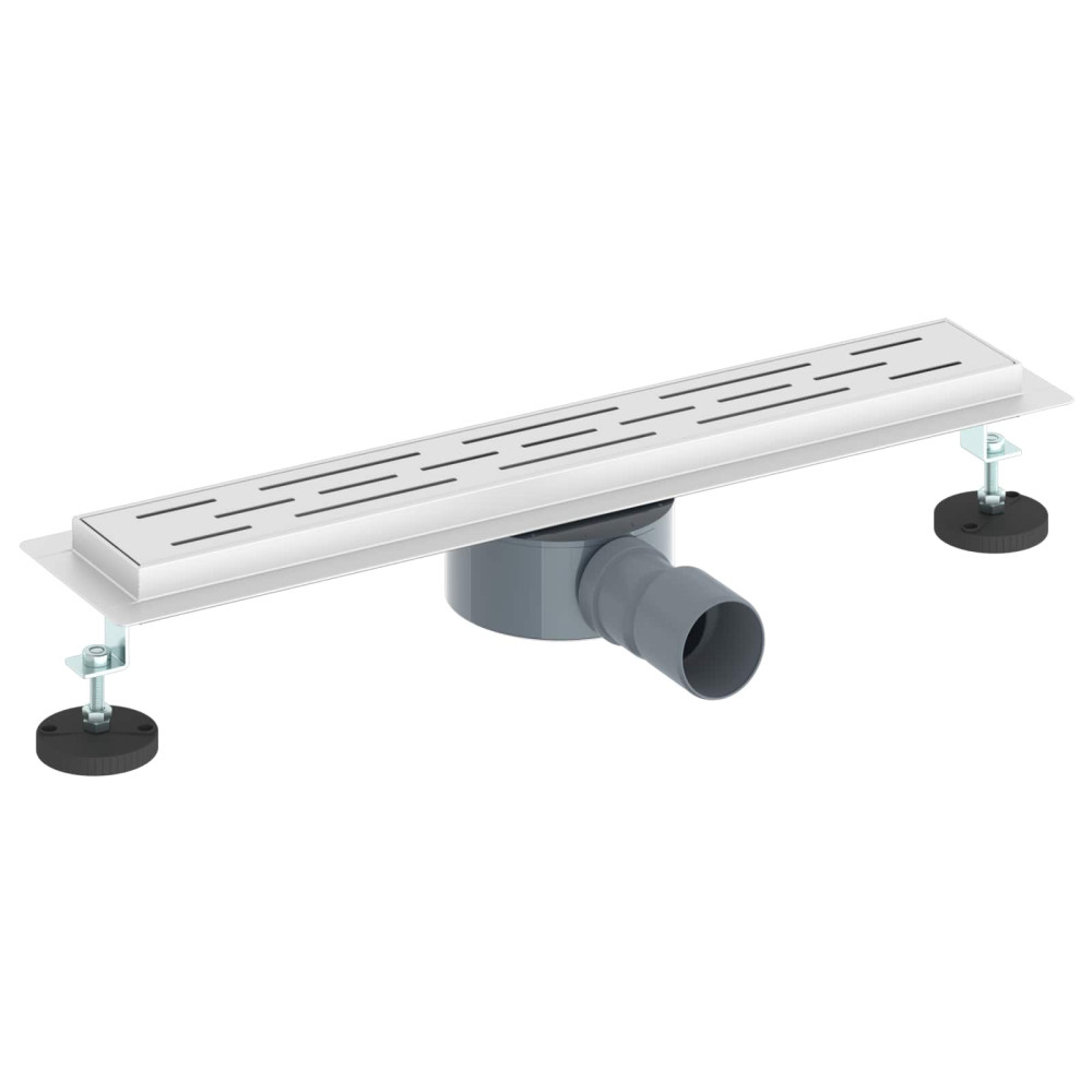 Produktbild för Duschavlopp med glaslock och 360° Sifon Silver 50 cm